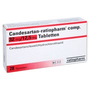 CANDESARTAN-ratiopharm comp. 32 mg/12,5 mg Tabl. 28 St