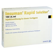 INSUMAN Rapid 100 I.E./ml SoloStar Fertigpen 10X3 ml