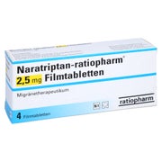 NARATRIPTAN-ratiopharm 2,5 mg Filmtabletten 4 St