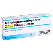 NARATRIPTAN-ratiopharm 2,5 mg Filmtabletten 6 St