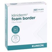 Kliniderm foam Border 7,5x7,5 cm steril 10 St