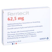 Ferrlecit 62,5 mg Inj.Lsg.bzw.Konz.Her.I 6X5 ml