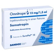 OMNITROPE 15 mg/1,5 ml Injektionslösung f.SurePal 5 St