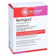FERINJECT 50 mg Eisen/ml Injektions-/Infusionslsg. 2X10 ml