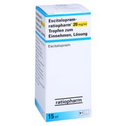 ESCITALOPRAM-ratiopharm 20 mg/ml Tropf.z.Einnehmen 15 ml
