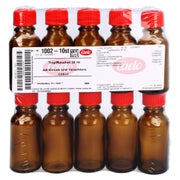 Tropfflasche 20 ml braun m.Einsatz+Versc 10 St