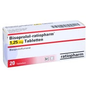 Bisoprolol-ratiopharm 1,25 mg Tabletten 20 St