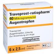 TRAVOPROST-ratiopharm 40 Mikrogramm/ml Augentr. 6X2,5 ml