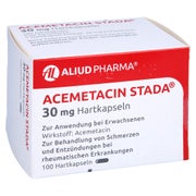 ACEMETACIN STADA 30 mg Hartkapseln ALIUD 100 St