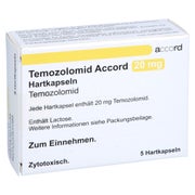 TEMOZOLOMID Accord 20 mg Hartkapseln Sachets 5 St