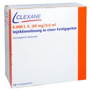 CLEXANE 6.000 I.E. 60mg/0,6ml ILO F.Sp.+Sich-Sys. 12 St