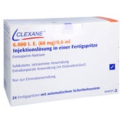 CLEXANE 6.000 I.E. 60mg/0,6ml ILO F.Sp.+Sich-Sys. 24 St