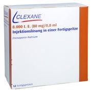 CLEXANE 8.000 I.E. 80mg/0,8ml ILO F.Sp.+Sich-Sys. 12 St