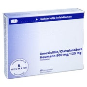 AMOXICILLIN/Clavulansäure Heumann 500 mg/125 mg 10 St