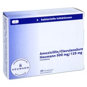 AMOXICILLIN/Clavulansäure Heumann 500 mg/125 mg 20 St