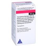 TEICOPLANIN Noridem 200mg P.+LM H.Inj./Inf.L.o.LSE 1X200 mg