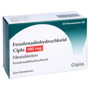 FEXOFENADINHYDROCHLORID Cipla 180 mg Filmtabletten 50 St
