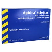 APIDRA 100 E/ml SoloStar Inj.-Lsg.i.e.Fertigpen 10X3 ml