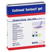 Cutimed Sorbact Gel Kompressen 7,5x7,5 c 10 St