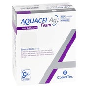 Aquacel Ag Foam nicht adhäsiv 5x5 cm Ver 10 St