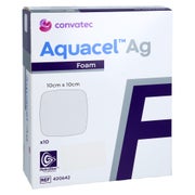 Aquacel Ag Foam nicht adhäsiv 10x10 cm V 10 St