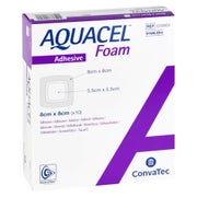 Aquacel Foam Adhäsiv 8x8 cm Verband 10 St