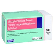 MYCOPHENOLSÄURE Accord 360 mg magensaftr.Tabletten 100 St