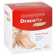 Produktabbildung: Dracopor Wundverband 8x10 cm steril haut 50 St