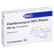 CLARITHROMYCIN HEC-Pharm 500 mg Filmtabletten 10 St