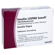 INSULIN LISPRO Sanofi 100 E/ml Patrone 10X3 ml 10X3 ml