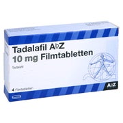 Produktabbildung: Tadalafil AbZ 10 mg Filmtabletten 4 St