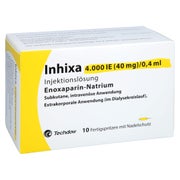 INHIXA 4.000 I.E. 40 mg/0,4 ml ILO F.Sp.+Sich-Sys. 10 St