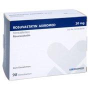 ROSUVASTATIN AXIROMED 20 mg Filmtabletten 98 St
