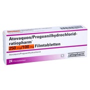 ATOVAQUON/Proguanil-HCl-ratiopharm 250/100mg FTA 24 St