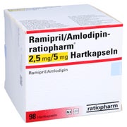 RAMIPRIL/Amlodipin-ratiopharm 2,5 mg/5 mg Hartkps. 98 St