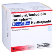 RAMIPRIL/Amlodipin-ratiopharm 10 mg/10 mg Hartkps. 98 St