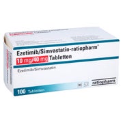 EZETIMIB/Simvastatin-ratiopharm 10 mg/40 mg Tabl. 100 St