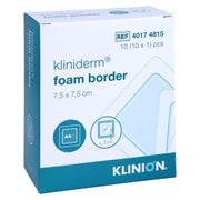 Schaumverband Border 7,5x7,5 cm haftend 10 St