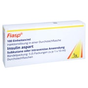 FIASP 100 E/ml Inj.-Lsg.i.e.Durchstechflasche 5X1X10 ml