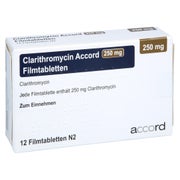 CLARITHROMYCIN Accord 250 mg Filmtabletten 12 St