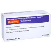 OLMESARTANMEDOXOMIL/Amlodipin Accord 20 mg/5 mg 98 St