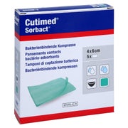 Cutimed Sorbact Kompressen 4x6 cm 5 St