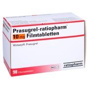 PRASUGREL-ratiopharm 10 mg Filmtabletten 98 St