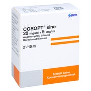 COSOPT sine 20 mg/ml + 5 mg/ml Augentropfen Lösung 2X10 ml