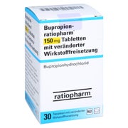 BUPROPION-ratiopharm 150 mg Tab.verä.Wfrs. 30 St