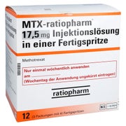 MTX-ratiopharm 17,5 mg Inj.-Lösung i.e.Fertigspr. 12 St