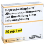 ILOPROST-ratiopharm 20 µg/ml K.z.H.e.Inf.-L.20µg 5X1 ml