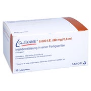 CLEXANE 8.000 I.E. 80mg/0,8ml Inj.-Lsg.i.e.F.-Sp. 20 St