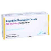 AMOXICILLIN/Clavulansäure Devatis 500mg/125mg FTA 20 St