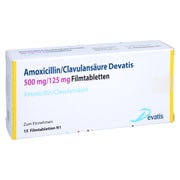 AMOXICILLIN/Clavulansäure Devatis 500mg/125mg FTA 15 St
